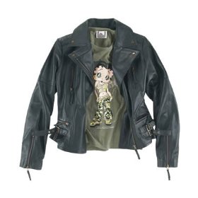 black leather jacket 50's Effy Style Skins